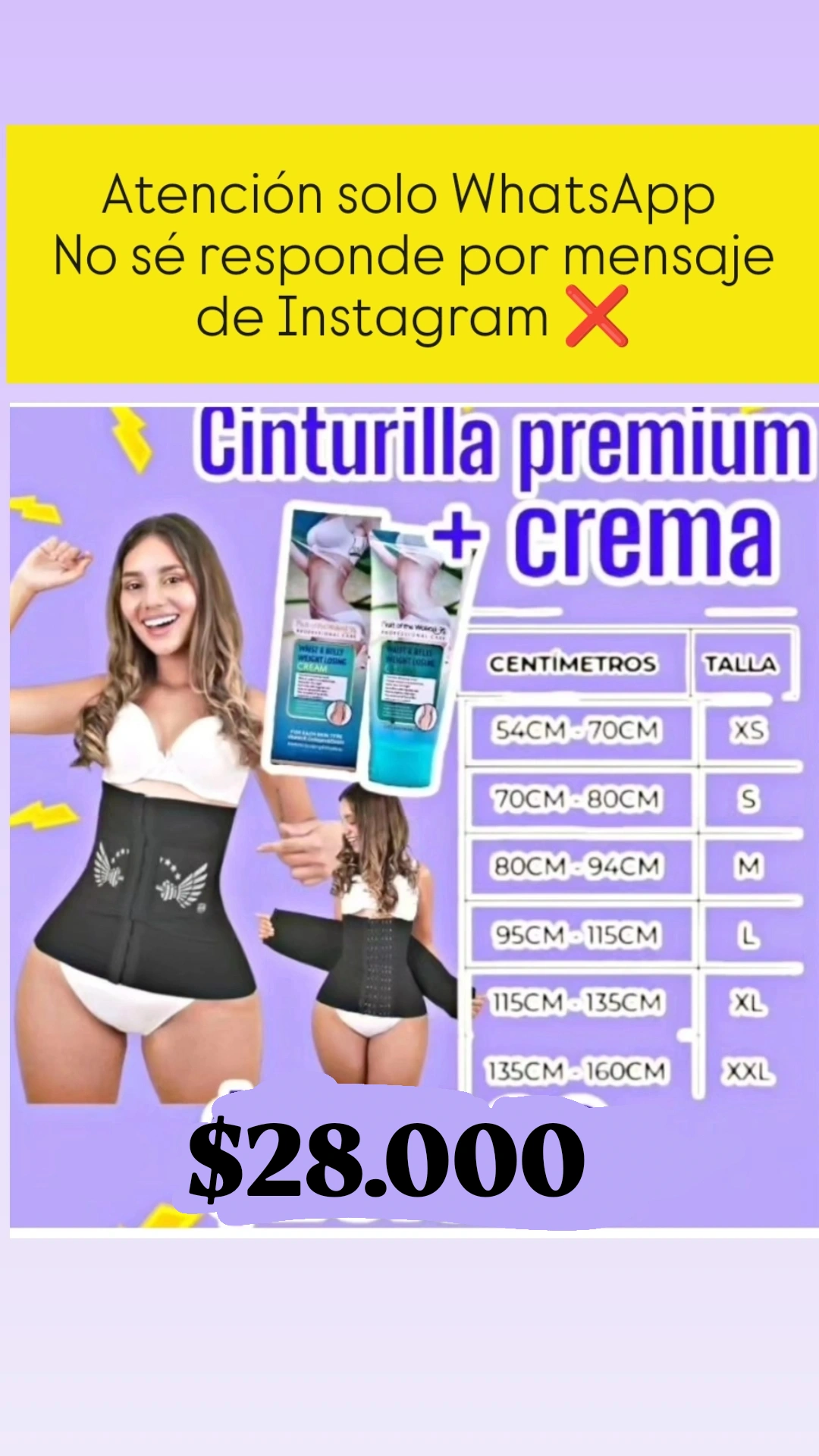 Kit faja cinturilla premium + crema reductora
