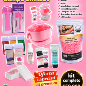 Kit premium roll on y cera elástica