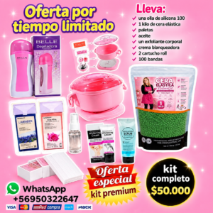 Kit premium roll on y cera elástica