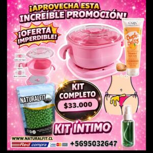 Kit olla silicona+ 1 kilo de cera elástica+ exfoliante