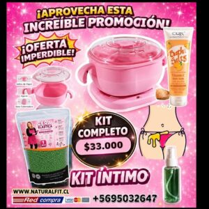 Kit olla silicona+ 1 kilo de cera elástica+ exfoliante