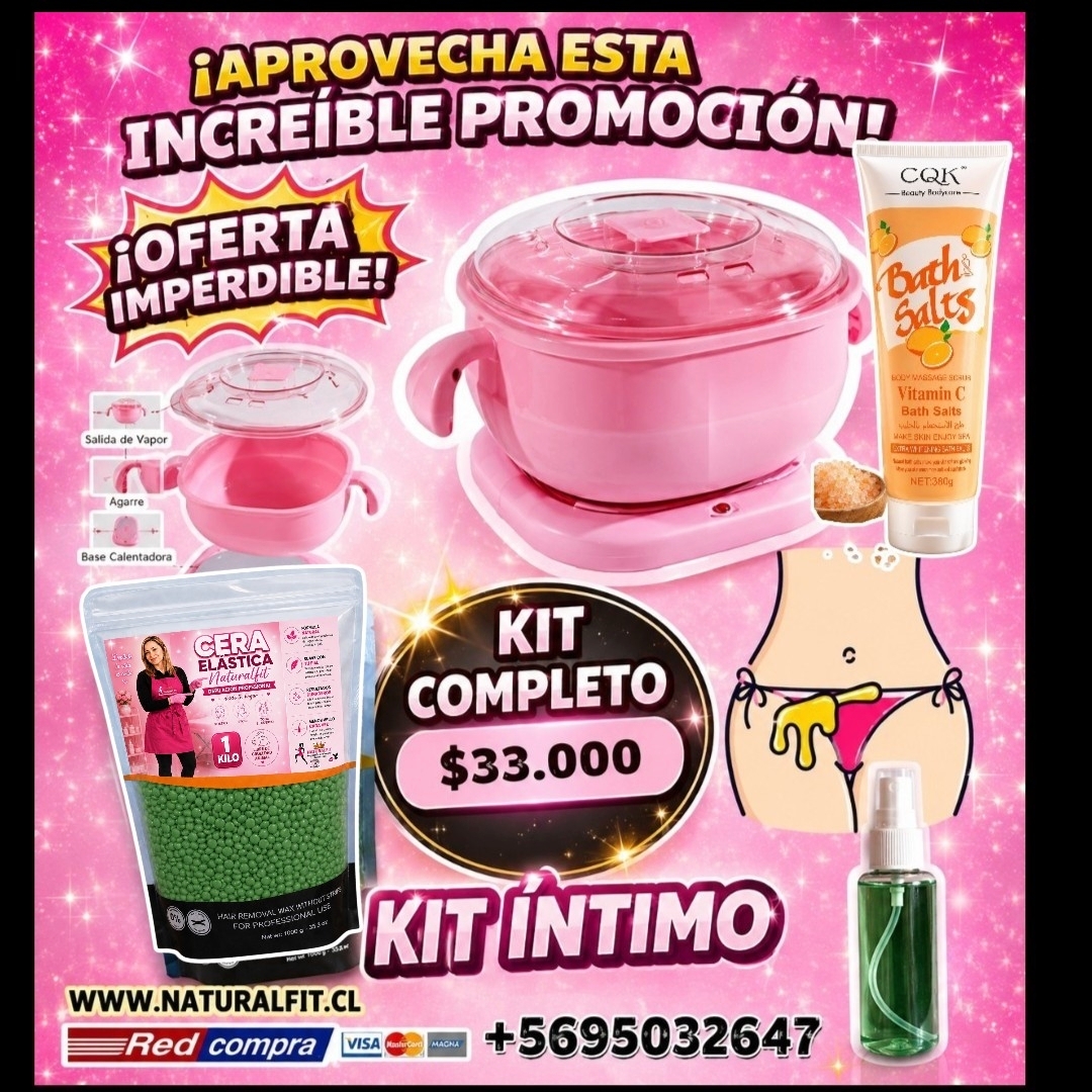 Kit olla silicona+ 1 kilo de cera elástica+ exfoliante